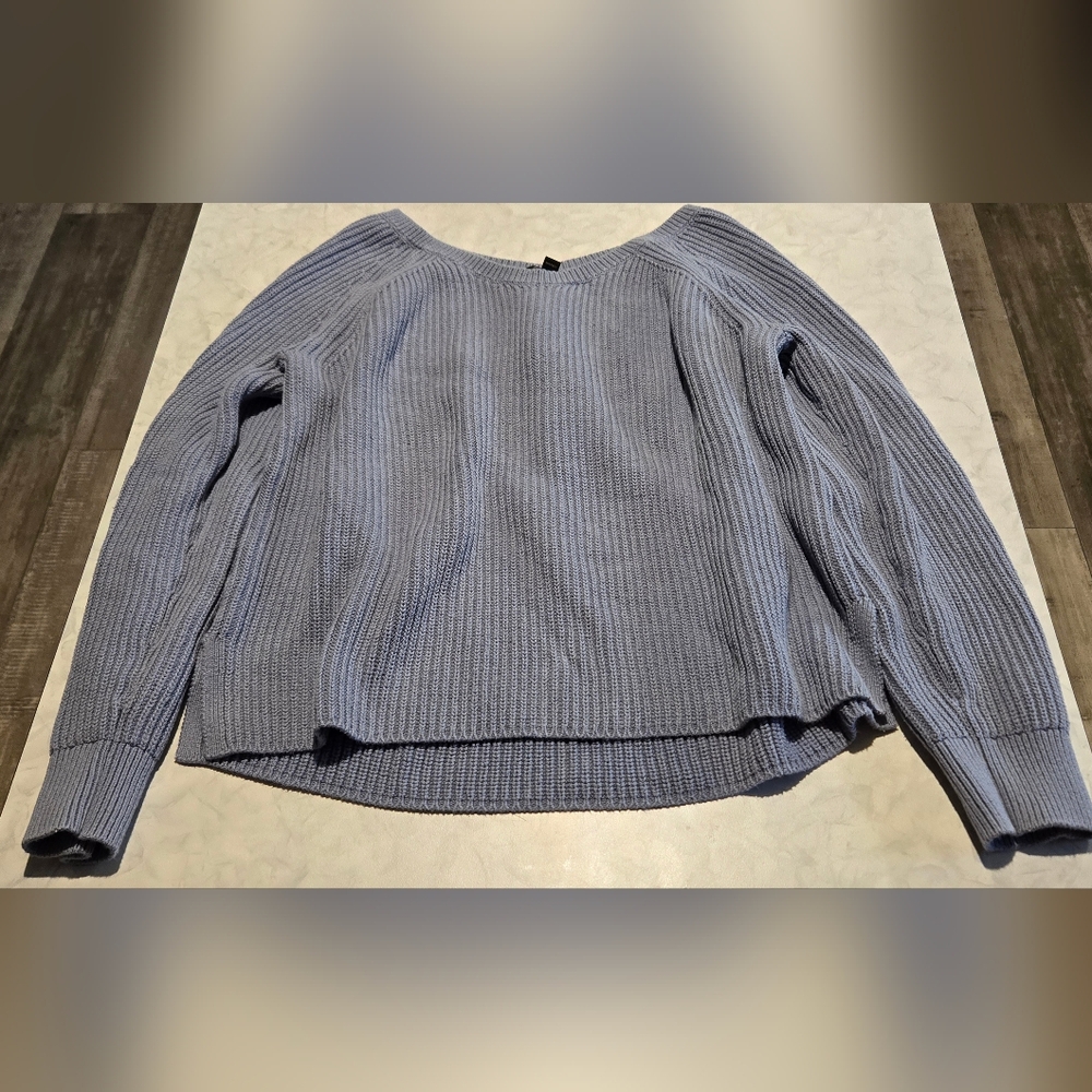 Banana Republic Light Blue Heavy Knit Sweater Ladies M